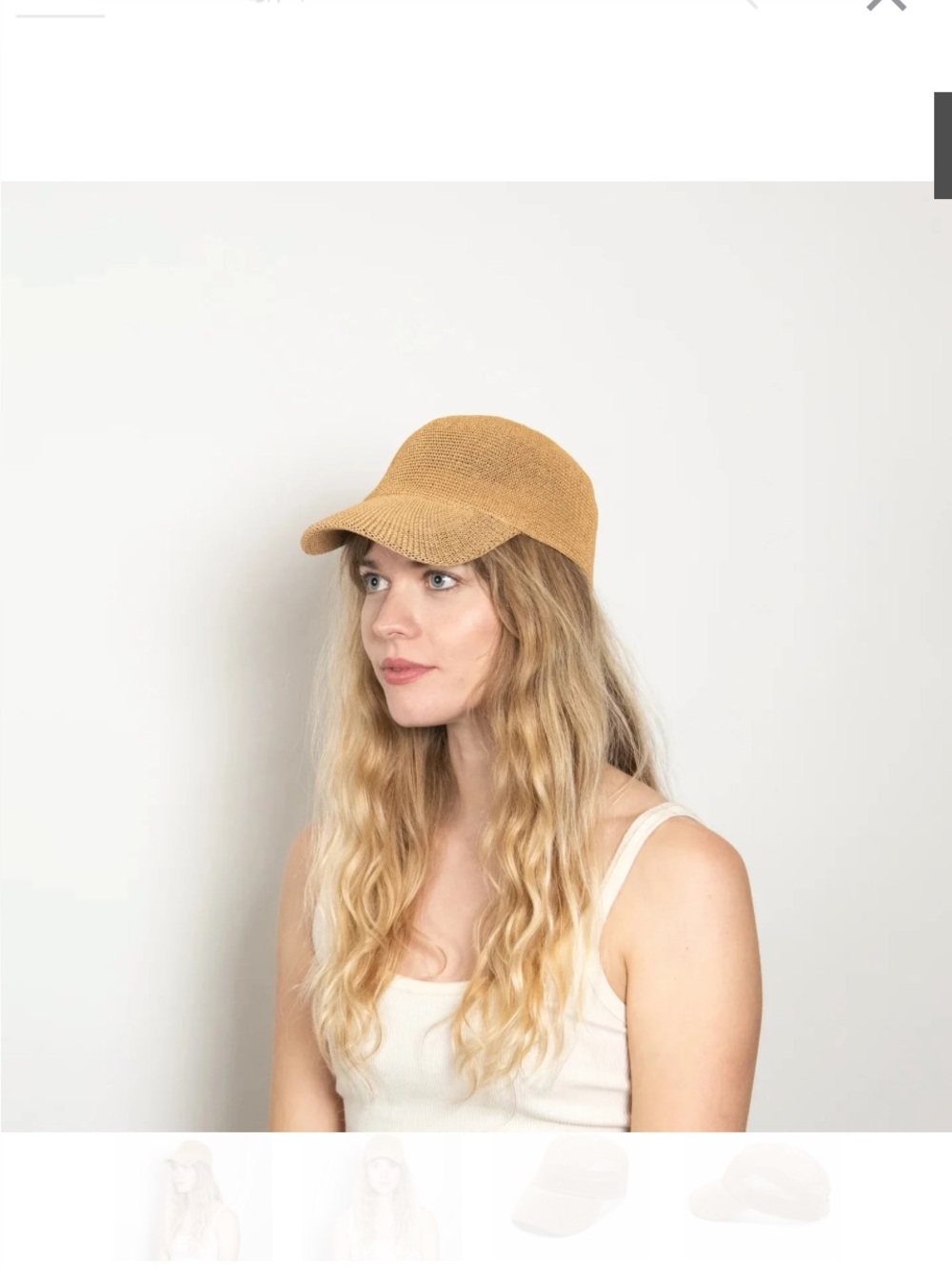 Wyeth Paula Mesh Cap in Camel. Packable! - Picture 2 of 5